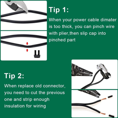 Conector pentru iluminat peisagistic, nailon impermeabil, 4 buc. 1