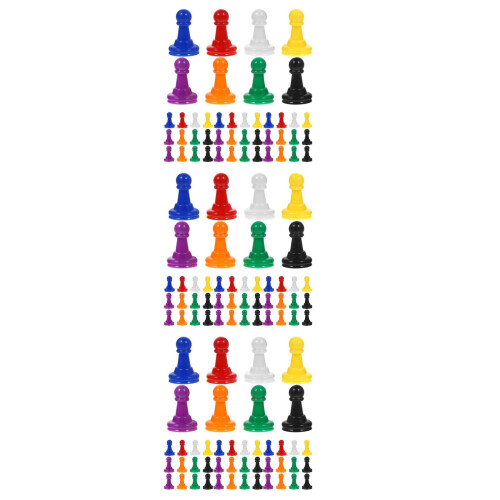 240Pcs Assorted Color Plastic Chess Pieces for Board Game Play Sets
