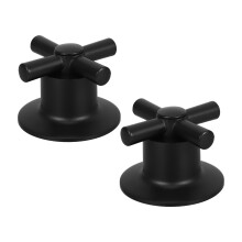 2Pièces Croisée Noir Zinc Pour Robinet Lavabo Usage Commercial