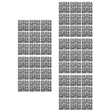 125Pcs Black Vinyl Self-Adhesive Number Stickers Waterproof