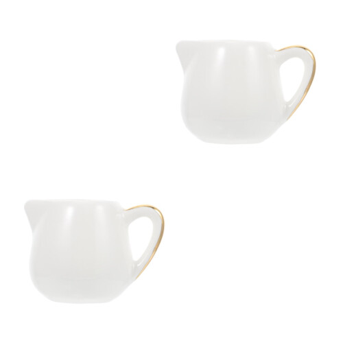 2Pièces Verseur Céramique Polyvalent Pour Lait Café Jus