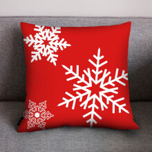 Funda de almohada con estampado navideño de poliéster (1 unidad)