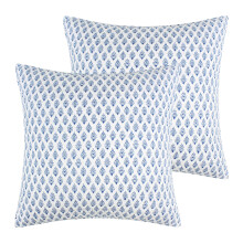 Levtex Clara Blåt Quilt Euro Sham 66x66 cm Vendbart Bomuld