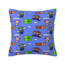 Poszewka na poduszkę z motywem kreskówki Mario, dekoracyjna, 20x20 cali