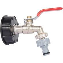 Adaptér na IBC nádrž, mosadz, hadica S60x6 1/2 palca