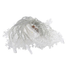 Guirlande lumineuse de Noël 3M en forme de flocons de neige, 20 LED, 3,65 m