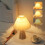 Pleated Table Lamp with Rattan Base Vintage Style 1 Pack 1