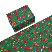 Christmas wrapping paper snowflake tree design 1 pc