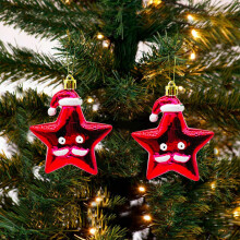 Set di decorazioni per albero di Natale: bastoncino di zucchero e pallina (2 pezzi)