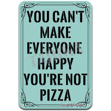 Placa decorativa de parede vintage em metal, estilo ferro de pizza, 30x20cm