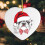 Bulldog kerstornament met strik 1