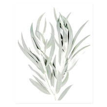 Quadro decorativo botânico para parede com estampa de folhas florais, 20x25 cm (8x10 polegadas)