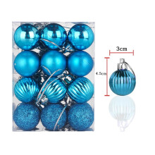 Ornamente mini globuri de Crăciun rezistente la spargere, 24 buc.