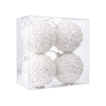 Colgante de bola de árbol de Navidad de plástico de 3,14 pulgadas