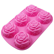 Stampo in silicone a forma di rosa per torte, 25x16,5x3 cm