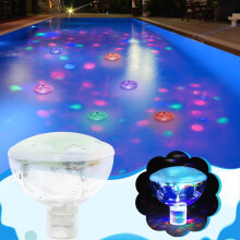 Napelemes úszó LED tófény RGB színes 1 db-os csomag
