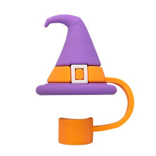 Halloween silicone straw cover cap 1 pc