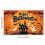 Theme Fabric Banner Background with Pumpkin Bat Moon Design 3