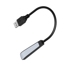 Lampe de lecture USB Type C, Mini lampe réglable-Prise USB noire