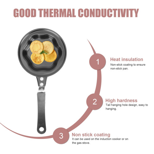 Nonstick Skillet for Induction Cooktops Copper Egg Pan Set 2
