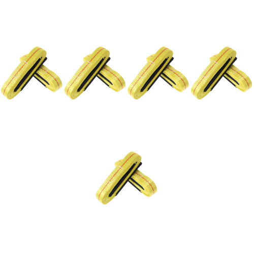 10Pcs Durable Yellow Polyester Lifting Straps for Hoist and Winch Use 2
