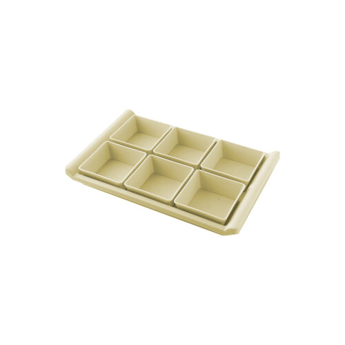Livrdious snack and fruit tray 6-compartment plastic 1