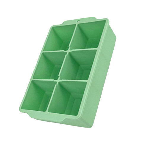 Grüne Silikon-Eiswürfelform für 6 Eiswürfel 175x110x50mm
