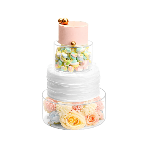 Διαφανείς ακρυλικές βάσεις για τούρτα, γεμιζόμενο κουτί τούρτας, στρογγυλό κουτί 2