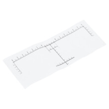 100 piezas de pegatinas con regla para cejas desechables 17.5x6.7cm