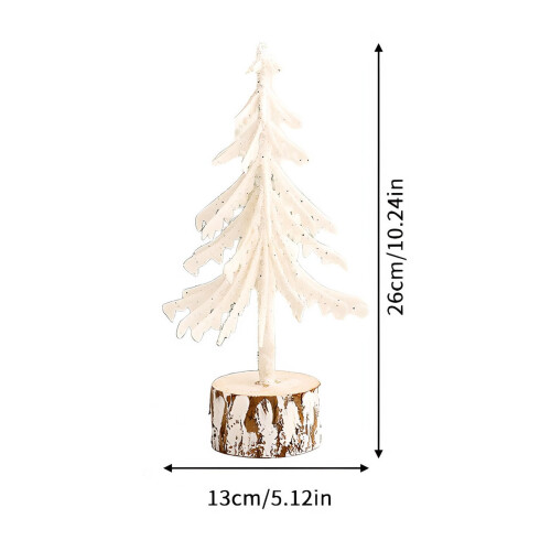 Mini Christmas Tree Ornament European Style White 1 Piece 2