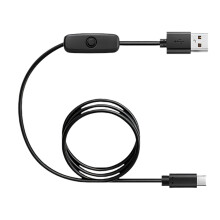 Ein-Aus-Umschaltung von USB A auf Typ C Ladekabel,-Schwarz