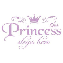 Αυτοκόλλητο τοίχου Princess βινυλίου, αφαιρούμενο, 1 τεμάχιο