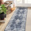 Blue vintage machine washable hallway runner rug 2 ft x 6 ft 1