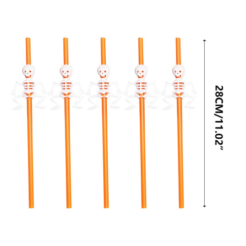 Skull Straws Reusable 11 Inch 5 Pack 1