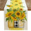 Sunflower table runner yellow burlap stripe 72x14 inches 1