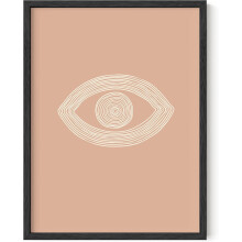 Affiche murale bohème neutre abstraite 30 x 40 cm