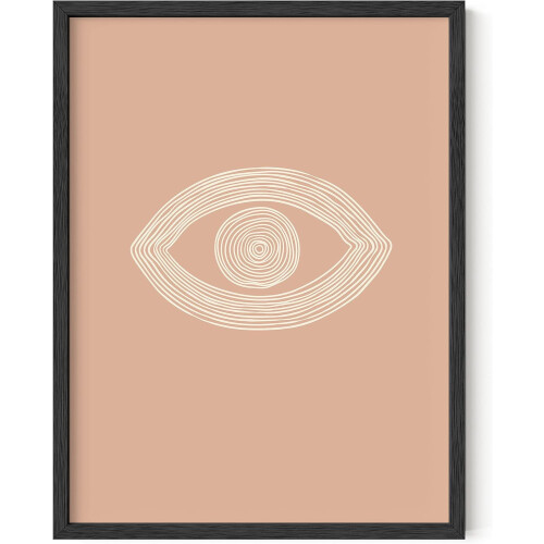 Affiche murale bohème neutre abstraite 30 x 40 cm