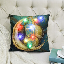 LED-Leuchtkissenbezug mit Halbmondstern, 45 x 45 cm