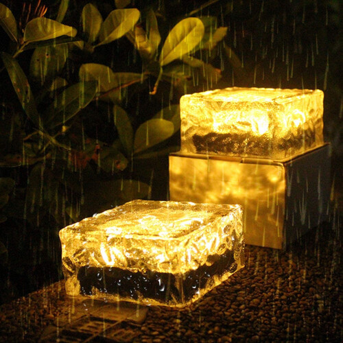 Solas Bríce Gloine Gréine a Athraíonn Dath LED4PCS