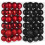 Christmas Ornaments Red Black 40mm 72 Pieces 1