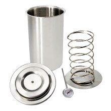 Fleischpresse aus Edelstahl mit Thermometer