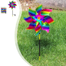 6-teiliges Set reflektierender Vogelabwehr-Windmühlen zur Gartendekoration