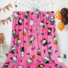 Couverture Hello Kitty rose d'Halloween pour femmes et filles