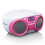 Tragbares FM-Radio/CD/MP3/USB-Player - Pink, kompakt, leicht 5