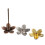 Blumenförmiger Räucherstäbchenhalter aus Legierung,-Gold 6