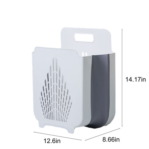 Wall-Mounted Laundry Hamper Plastic Folding 1 Unit 2