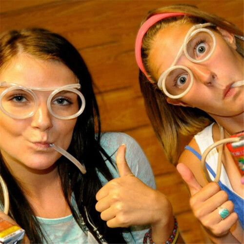 Fun Straw Glasses Reusable Loop Drinking Eyewear for Kids 1
