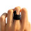Handcrafted Alloy Roman Colosseums Ring With Adjustable-black 1