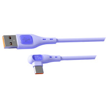 120 W 6 A Silikon-USB-auf-USB-C-Kabel Typ-C-Ladekabel-2m Lila