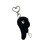 Stylish Angel Wing Star Key Holder Alloy Accessory-Black 1
